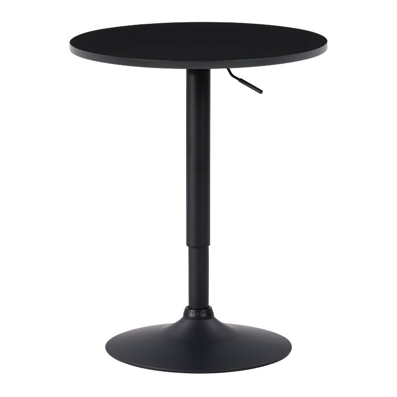 Round Adjustable Pedestal Dining Table Dark Black - CorLiving, 1 of 8