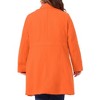 Agnes Orinda Women's Plus Size Notched Lapel Single Breasted Back Split Winter Long Pea Coats - 4 of 4