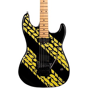 Godin Derry Grehan Signature Tread Graphics Electric Guitar Black - 1 of 4