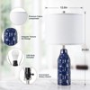 GTCLIGHTING 24.8" Ceramic Table Lamps Set of 2 for Nightstand - 3 Color Temperature Bedside Lamps for Living Room Bedroom Home Office Table Decor - 4 of 4