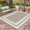 Outdoor Picnic Mat Modern Striped Lightweight Woven Plastic Straw Rug Low Pile Reversible Erasable Area Rugs for Camping Garden Backyard Patio Auto - 3 of 4