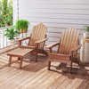 Costway Patio Adirondack Chair All-Weather HIPS Lounge Chair with Retractable Footrest Black/Brown/Gray/Navy - 4 of 4