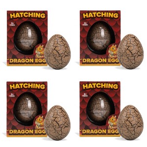 Class Collections Surprise Growing Dragon Hatch Egg Kids Novelty Toy - Pack of 4, Brown - 1 of 4