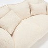 CAVINAS Chenille Bean Bag Chair with High-Resilience Foam,Lazy Sofa Chair with Armrest and 2 Seats,Lounge Chair for Living Room - 4 of 4