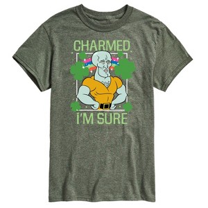 Men's - SpongeBob Squarepants - Charmed I'm Sure Handsome Squidward Short Sleeve Graphic T-Shirt - 1 of 4