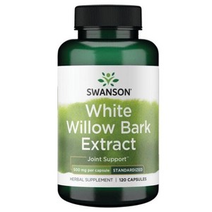 Swanson White Willow Bark Extract (Standardized) – Capsules [500 mg, 120 Count] - 1 of 4