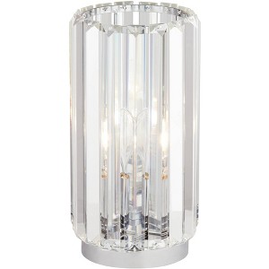 360 Lighting Caledan Modern Accent Table Lamp 10 1/2" High Clear Crystal Rods for Bedroom Bedside Nightstand Office Kids Family House Home - 1 of 4