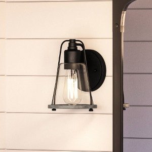 Urban Ambiance Luxury Coastal Wall Sconce 8.25''H x 6''W,  Midnight Black Finish,  Kempsey Collection, UHP4074 - 1 of 4