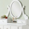 FONTOI 32"W Wood Makeup Vanity Table Stool Set with Adjustable Mirror 5 Storage Drawers for Bedroom Dressing Room, White, 32"*16"*53" - 2 of 4