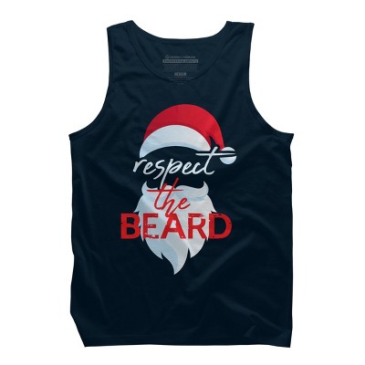 Men's Design By Humans respect the beard santa claus funny christmas By iLCreative Tank Top