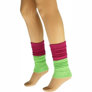 1 Pair Women’s Colorful Cotton Knitted Leg Warmers – 21 Inches – Soft, Stretchy & Stylish - 1 of 2