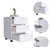 NicBex Mobile File Cabinet with Double Door,Office Cabinet with Metal Handles and Casters,Modern Cabinet,Filing Cabinets for Home Office - 4 of 4