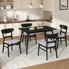5-Piece Dining Set with Kitchen Table and 4 Upholstered Chairs - 3 of 4