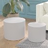 Vynxaria White End Tables - Versatile Round Coffee Tables for Living Room - 4 of 4
