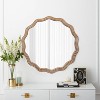 VYNXARIA Decorative Wall Mirrors - 23.62 Inch Scalloped Round Mirror for Bathroom, Living Room, Nursery, Modern Farmhouse Decor - 3 of 4