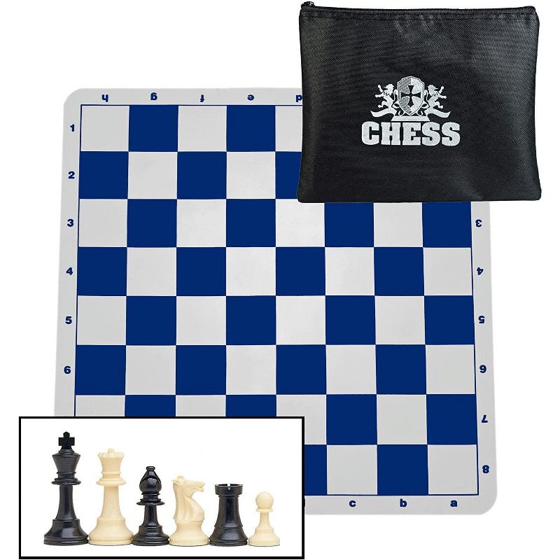 WE Games Ultimate Compact Tournament Chess Set with Silicone Chess Board - Heavy Weighted Pieces, 1 of 6