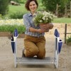 VEVOR Garden Kneeler and Seat, 11 in Wide Kneeling Pad, Heavy Duty Garden Kneeling Stool, Folding Garden Seat with 2 Tool Bags, Silver&Blue - 2 of 4