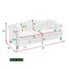 CAVINAS Upholstered Sofa Tufted Couch with Rolled Arms and Nailhead, Chesterfield Sofa, Loveseat Sofa with Pillows, Velvet Sofa for Living Room - 4 of 4