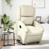 vidaXL Cream Faux Leather Electric Recliner Chair-Power Lift, Motorized Reclining, Padded Comfort, Sturdy Frame- Living Room/Bedroom - 2 of 4