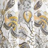 Cynthia Jacobean Light Filtering Window Curtain Panels Yellow/Gray 52x84+2 Set - image 3 of 4