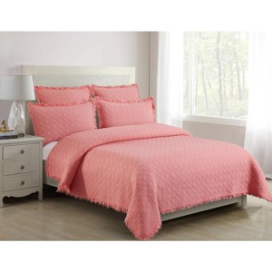C&F Home 26" x 26" Trellis Peony Cotton Euro Sham Set - Machine Washable - 1 of 4