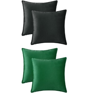 Unique Bargains Solid Velvet Home Decor Couch Sofa Living Room Throw Pillow Covers Pack of 4 - 1 of 4
