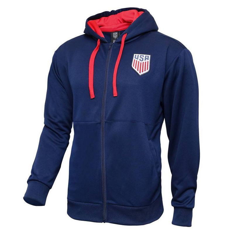 United States Soccer Federation USA Adult Full Zip Hoodie - Navy, 1 of 2