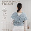 Comfy Cubs Baby Wrap Carrier - Soft and Stretchy Cotton Blend Baby Sling, Hands-Free Infant Carrier - Adjustable One Size Fits All - 3 of 4