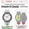 Dexnor for Samsung Galaxy Watch 6 Classic Band [47mm] [43mm], Galaxy Watch 6 Band [40mm] [44mm], [Raised Bezel & Snap-on] Rugged Shockproof Case - 3 of 3