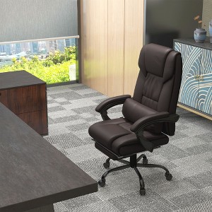 NicBex Adjustable Office Chair Modern PU Leather Massage Computer Chair with Armrests, 7 Vibration Points and Footstool for Office, Study - 1 of 4