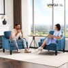 Karl Home 31 inch Linen Sloping Handrail Accent Chair - 2 of 4
