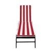 1PCS Set Outdoor Lounge Chair Cushion Replacement Patio Funiture Seat Cushion Chaise Lounge Cushion-Red/white - 3 of 4