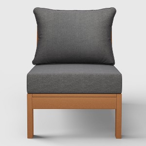 WestinTrends  Avalon Outdoor HDPE Deep Seating Modular Armless Patio Chair with Patio Cushions - 1 of 4