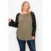 Slickblue Women’s Plus Size Olive Blouse with Flowy Lace Bell Sleeves and Off Shoulder Neckline, Size 1XL-3XL - 4 of 4