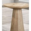 Sapphtopaz 20" Modern End Table with Unique Cone Base Pedestal Round Sofa Side Table Contemporary Style Bedside Table for Living Room, Bedroom - 3 of 4