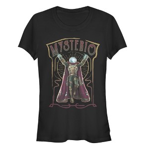 Juniors Womens Marvel Spider-Man: Far From Home Mysterio Card T-Shirt - 1 of 3