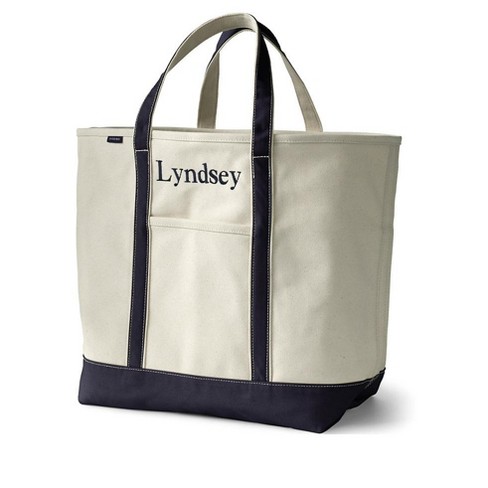 Lands' End Extra Large Natural Open Top Canvas Tote Bag : Target