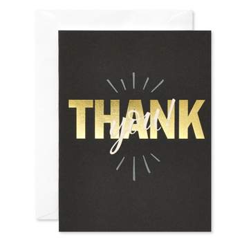 24ct Graduation Blank Notes Thank You Hot Stamp Black/Gold