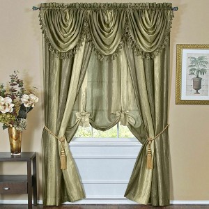 GoodGram Ombre Crushed Satin Sheer Single Window Curtains & Valances - 1 of 1