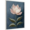 Amanti Art Floral on Blue by Tradelink Inhouse Artist Framed Canvas Wall Art - 2 of 4
