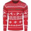 Men's Christmas Sweaters Ugly Xmas Pullover Reindeer Snowflake Knitted Round Neck Jumpers - 4 of 4