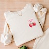 Simply Sage Market Coquette Strawberry Watercolor Lightweight Garment Dyed Sweatshirt - 2 of 4