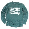 Simply Sage Market Teacher Stacked Wavy Heart Garment Dyed Long Sleeve - 2 of 4