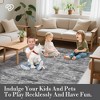 Washable rug. Modern solid-color, non-slip. Non-shedding, low-pile, foldable. Contemporary minimalist. For living/dining/bedrooms - 4 of 4