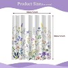 LunaLulinlk Spring Shower Curtain 72" X 72" Flowers Waterproof Bathroom Decor with 12 Hooks - 3 of 4