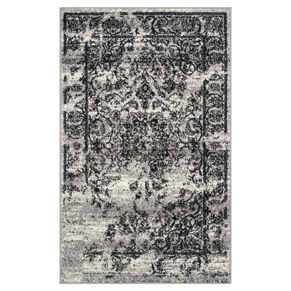 Addaneye Area Rug - Silver/Black (4'x6') - Safavieh