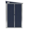 VidaXL Wall-mounted Garden Shed Anthracite 46.5"x39.4"x70.1" Steel - 3 of 4