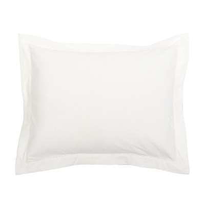 EY Essentials Hemstitch White Standard Sham