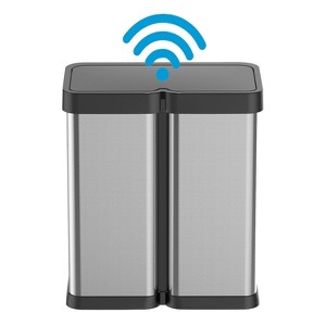 Automatic Trash Can, Touchless Smart Motion Sensor Rubbish Can, 2 x 8 Gallon (2 x 30 L) - 1 of 4