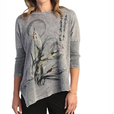Women's Pinball Mineral Washed Dolman Sleeve Cotton Top - Jess & Jane 3X
